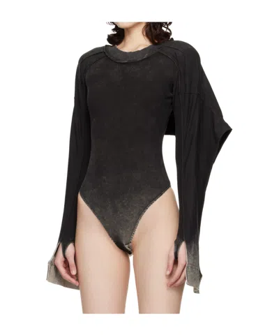 Knwls Bellona Long-sleeve Bodysuit In Black