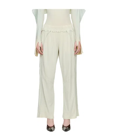 Knwls Bellona Relaxed Wide-leg Pants In White
