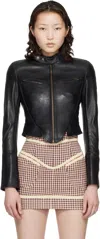 Knwls Black Claw Leather Jacket In Black