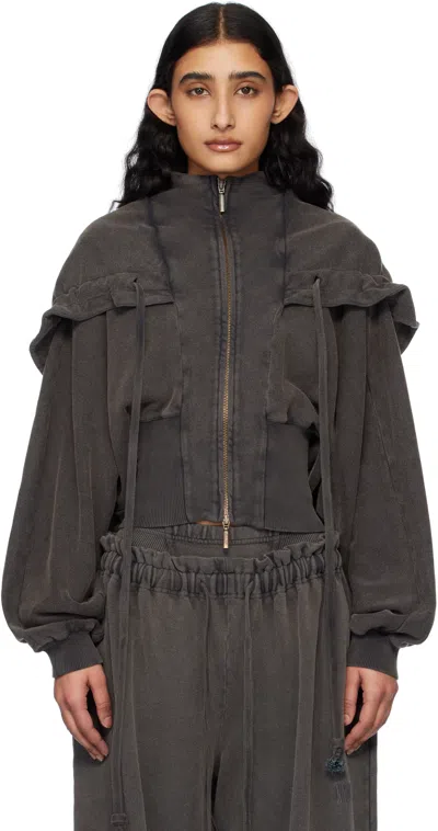 Knwls Black Haze Hoodie In Faded Black