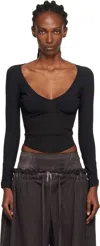 Knwls Black Scythe Bustier Top In Black