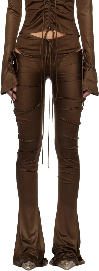 Knwls Brown Cu Trousers In Brown Burn