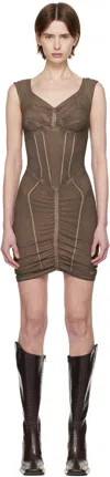 Knwls Brown Ghost Minidress In Brown
