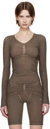 Knwls Brown Ghost T-shirt In Brown