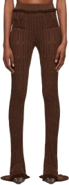 Knwls Brown Nexx Trousers In Darkglitter