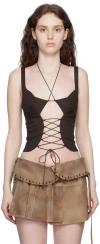 Knwls Cotton Ray Corset In Dark