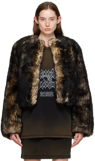 Knwls Shearling Jacket In Stained Cream