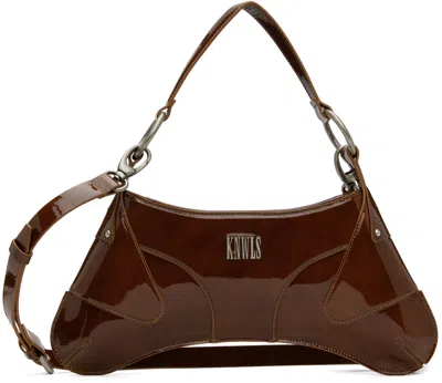 Knwls Burgundy Razr Bag In Brown