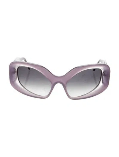 Pre-owned Knwls Cat-eye Gradient Sunglasses In Purple