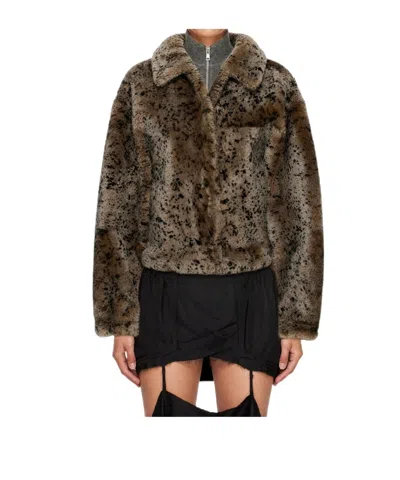 Knwls Collared Jacket In Brown