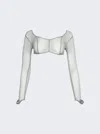 Knwls Crop Top With Underwear Finishings Sage Green In Green