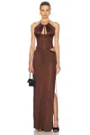 Knwls Cu Dress In Brown Burn