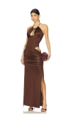 Knwls Cu Dress In Brown Burn
