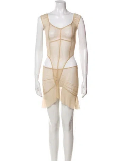 Pre-owned Knwls Cutout Accent Pajamas W/ Tags In Neutral