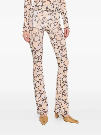 Knwls Floral-print Leggings In Orange
