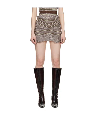 Knwls Freya Mini Skirt In Gray