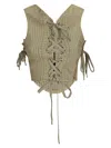 Knwls Gfrc Corset In Tan Stripe