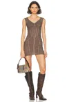 Knwls Brown Ghost Minidress In Brown
