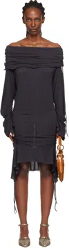 Knwls Gray Mg-petrol Minidress In Gray