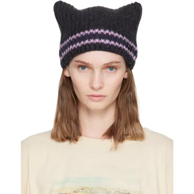 Knwls Gray Precious Beanie In White