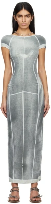 Knwls Gray Raze Maxi Dress In Washed Grey