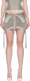 Knwls Gray Veil Miniskirt In Multi