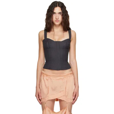 Knwls Gray Victoria Corset In Animal Print