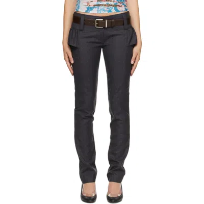 Knwls Trousers With Belt Loops In Black