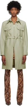 Knwls Green Hellz Coat In Sage