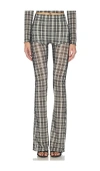 Knwls Halcyon Plaid Flared Pants In Multi