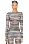 Knwls Halcyon Top In Bleach Stripe
