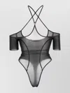 Knwls Short Sleeve Leotard With Neck Straps