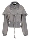 Knwls Haze Cinched-waist Hoodie In Gray