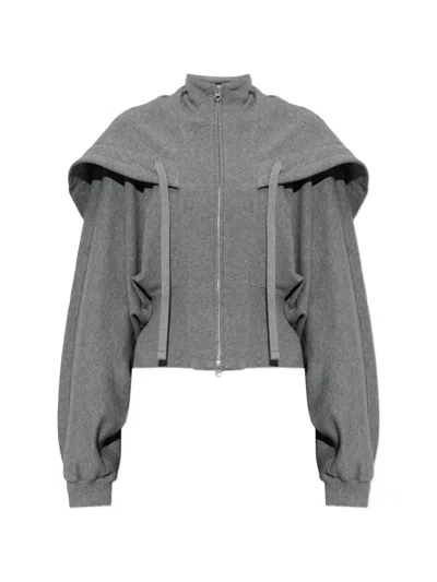 Knwls Haze High-neck Hoodie In Gray