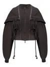 Knwls Haze Zip-fastening Hooded Jacket In Black
