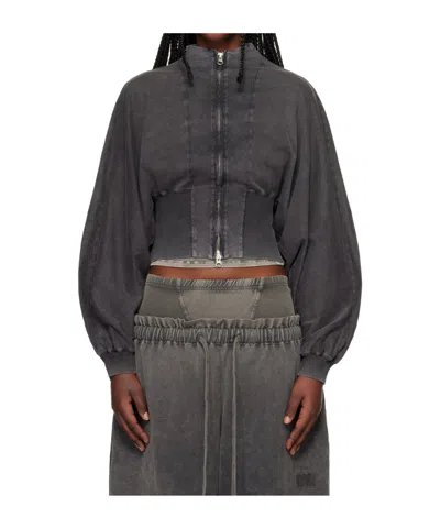 Knwls Haze Zip-up Sweatshirt In Black