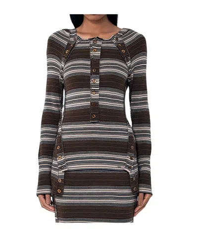 Knwls Hooded Stripe Sweater In Multi