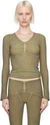 Knwls Khaki Ghost Long Sleeve T-shirt In Olive