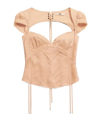 Knwls Lace-up Top In Multi