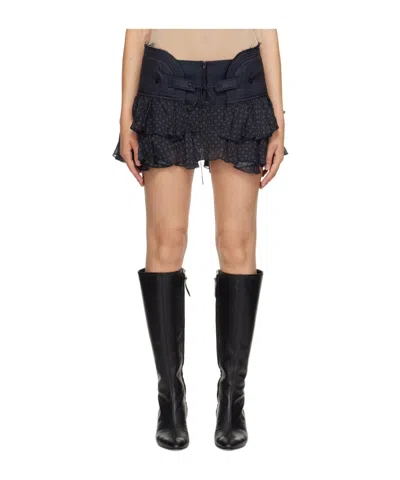 Knwls Layered Skirt In Gray