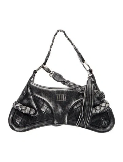Pre-owned Knwls Leather Shoulder Bag In Blue