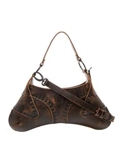Pre-owned Knwls Leather Shoulder Bag W/ Tags In Black