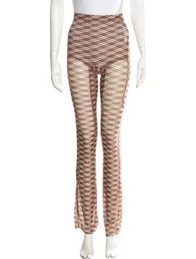 Pre-owned Knwls Leggings Striped Sweatpants In Brown