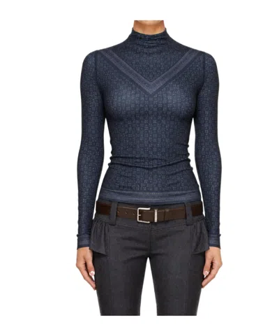Knwls Long-sleeved Top In Blue
