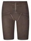 Knwls Low Waisted Over Dyed Jersey Shorts. In Grey
