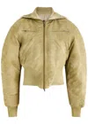 Knwls M-claw Faded Nylon Bomber Jacket In Olive