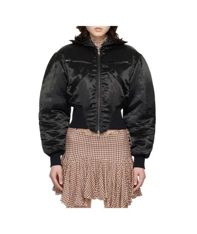 Knwls M Claw Padded Bomber Jacket In Black
