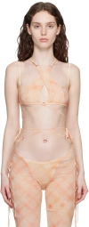 Knwls Orange Glimmer Camisole In Peach Bleach