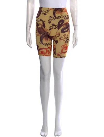 Pre-owned Knwls Paisley Print Mini Shorts In Multicolor