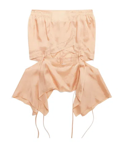 Knwls Beth Layered-panel Asymmetric Skirt In Neutral